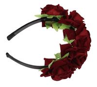 LIFKOME Bandeau Cheveux Mariage Chignon en Tissu Léger Rouge, Accessoire Créatif et Confortable pour Femmes Lors D'occasions Spéciales