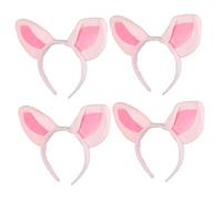 LIFKOME Bandeau Oreilles De Cochon Peluche 4 Pièces Taille Unique Bandeau De Soin Peau Garçon Et Filles Fille Cosplay Costume Fête Halloween