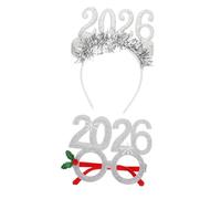LIFKOME Bandeau Pailleté Pour Réveillon Du Nouvel An Accessoires De Fête Avec Lunettes Pour Célébrations De Fin Année