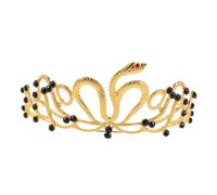 LIFKOME Bandeau Serpent Égyptien Doré Alliage avec Strass Couronne Légère et Confortable pour Mariage Fête Anniversaire et Halloween Accessoire Royal pour Femmes