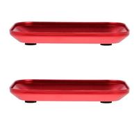 LIFKOME Barquette de Rangement Prise Confortable en Alliage D'aluminium Rouge 2 Pièces, Bords Arrondis pour Visserie et Écrous pour Travaux Détaillés et Électronique