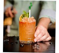 LIFKOME Bâtonnet Cocktail Verre Cactus Long Poignée Agitateur Mélangeur Réutilisable pour Bar Café et Maison Touillette Design Original pour Boissons et Desserts