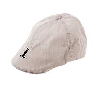 LIFKOME Béret Rayé Beige pour Garçon et Filles Motif Lapin Léger Respirant Doux Chapeaux pour Bébés Garçons Filles Usage Extérieur 1 Taille Ajustée Polyvalente Printemps Automne Hiver