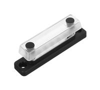 LIFKOME Bloc de Distribution Électrique Voies avec Bornes à Vis pour Camping car Bateau Solaire Barre Cuivre Étamé Noir avec Couvercle Gestion Sécurisée Du Câblage