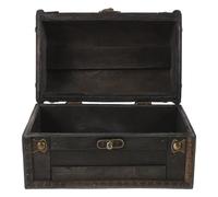 LIFKOME Boîte à bijoux vintage en bois avec poignée antique coffre rétro pour rangement organisé de bagues et colliers boîte décorative rustique pour fête Halloween