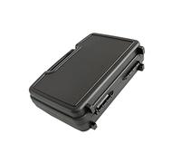 LIFKOME Boîte à Outils Portable Acier Coffre de Rangement Noir avec Plateau Mallette Multi Usage pour Électricité Plomberie et Réparation