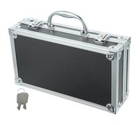 LIFKOME Boîte à Outils Portable en Alliage D'aluminium Noir, Grosse Capacité, Facile à Ouvrir et Fermer, Voyage en Extérieur Rangement à Domicile