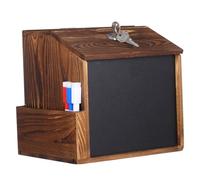 LIFKOME Boîte à Suggestions Murale avec Serrure Boîte à Dons Sécurisée pour Collecte Urne de Vote avec Porte-brochure et Tableau Ardoise Écriture pour Bureaux et Écoles