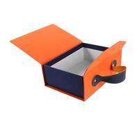 LIFKOME Boîte Cadeau avec Poignée Orange Petite Boîte de Rangement à Couvercle Rabattable Cadeau pour Mariages et Anniversaires