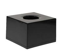 LIFKOME Boîte Carrée pour Serviettes en ABS Noir Design Unique, Protège Mouchoirs et S’Adapte Parfaitement pour Bureau ou Coiffeuse