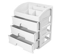 LIFKOME Boîte de Rangement Cosmétique Blanche à Couches Organiseur de Maquillage Transparent pour Bureau et Salle de Bain Rangement Pratique pour Accessoires de Beauté