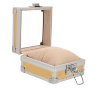 LIFKOME Boîte de Rangement Montre Aluminium Étui de Élégant et Antichoc Coffret Multifonction pour Montres et Bijoux Médium Carré Or Argenté Organisateur