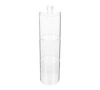 LIFKOME Boîte de Rangement pour Cotons Démaquillants en Matériau Grosse Capacité, Trois Compartiments pour Organiser Accessoires de Manucure, pour Salle de Bain