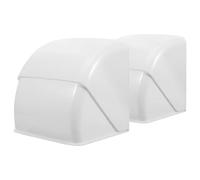 LIFKOME Boîte Étanche pour Prise Électrique Extérieure 2pcs en Abs Couvercle Rabattable, Protection la Pluie pour Jardin et Montage en Surface ou Encastré
