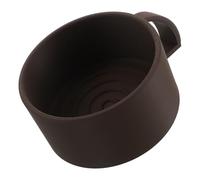 LIFKOME Bol à Savon à Raser Large Bouche avec Poignée Tasse Mousse Lisse pour Rasage Humide et Soin Barbe Bol de Toilettage Quotidien pour Hommes Barbiers Couleur Marron