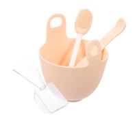 LIFKOME Bol de Mélange Silicone pour Masque Facial Set Jaune Bol DIY pour Préparation de Masques de Beauté Accessoires Pratiques et Durables pour Soin Visage