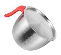 LIFKOME Bol Mélangeur Inox 304 Profond 19 Cm avec Couvercle Acier Inoxydable, Bol Cuisson Métal Multifonction, Ustensile la Cuisine pour Maison et Restaurant, Saladier Pratique et Robuste