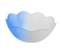 LIFKOME Bol Verre Dégradé Bleu Saladier Décoratif Grand Format pour Fruits Desserts et Salades Maison Polyvalente