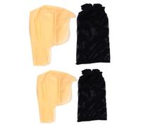 LIFKOME Bonnet Chauve en Latex pour Adultes Taille Petite et Grosse Ensemble 2 Pièces Filets Accessoires pour Cosplay Religieux et Moine Maquillage et Fêtes Costumées