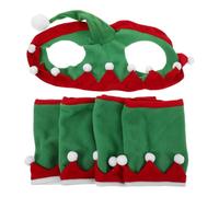 LIFKOME Bonnet de cheval festif et protection pour jambe de cheval, ensemble 1 set, velours, confort doux, pour chevaux, Christmas parade et holiday party supplies