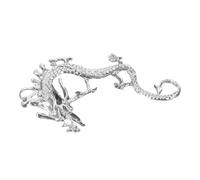 LIFKOME Boucles D’oreilles Dragon En Métal Punk, Manchette Sans Piercing Pour Femmes, Couleur Argenté Antique, Style Géométrique, Accessoire De Mode Pour Sorties Et Fêtes, Clip Oreille Gauche Único