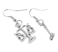 LIFKOME Boucles D’oreilles Justice Pendantes en Métal, Petites Boucles Balance Légères pour Avocats et Étudiants en Droit, Bijoux Décoratifs Thème Justice, 1 Paire