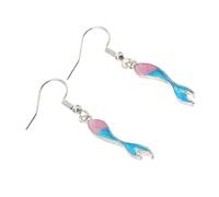 LIFKOME Boucles D'oreilles Longues Queue De Poisson Dégradées Pendantes Pour Femme Bijoux Simple Et Généreux