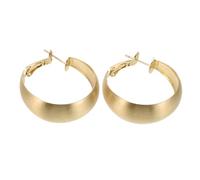 LIFKOME Boucles Oreilles Créoles Rondes Style Vintage pour Femme Dorées Épaisses et Ajourées Look Simple