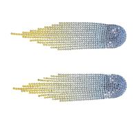 LIFKOME Boucles Oreilles Longues à Franges Dégradées Légères Pendantes Pierres Scintillantes pour Femmes Bijoux Élégants pour Mariage et Bal Prom