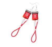 LIFKOME Boucles Oreilles Pendantes Vampire Halloween Accessoire Créatif Forme de Sachet de Sang Réaliste Léger et Confortable pour Femme pour Fêtes et Déguisements