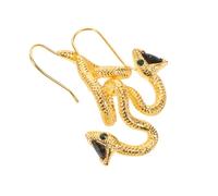 LIFKOME Boucles Oreilles Serpent Gothiques Légères Alliage de Zinc Pendentifs Serpent Enigmatiques avec Yeux Verts Accessoires pour Fêtes et Halloween Unisexes
