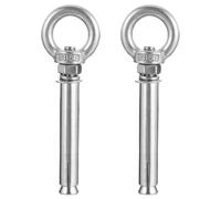 LIFKOME Boulons D’Expansion M6X50Mm en Acier Inoxydable 304 Lot de 2 Boulons à Œil Fermés pour Fixation Murale en Béton Vis D’Ancrage Sécurisée Adaptés pour Murs et Asphalte