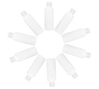 LIFKOME Bouteilles Compressibles en Plastique PET 100 Ml, Lot de 10 Flacons de Voyage pour Shampoing et Lotion, Hermétiques et Rechargeables, Conçues pour Voyages en Avion et Escapades