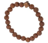 LIFKOME Bracelet Chapelet Catholique Homme Et Femme En Perles De Bois Imitation Avec Croix Bracelet De PrièRe LéGer Et Confortable Pour Poignet Bijou Mode Unisexe 2.56X2.56X0.39In