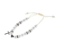 LIFKOME Bracelet Cœur Tressé avec Perles et Lien Ajustable Corde pour Femmes et Cadeau Amitié Élégant