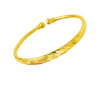 LIFKOME Bracelet Manchette Ouvert Laiton Doré Éclatant Style Étoiles Filantes Pour Femmes Et Filles Bijou Simple Et Chic Résistant Couleur Cadeau Anniversaire Noël Saint-valentin
