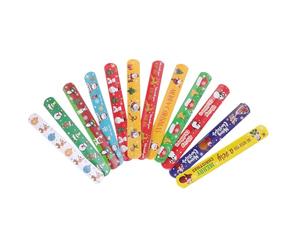 LIFKOME Bracelets à Claquer de Noël pour Garçon et Filles 48 Pcs Motifs Pingouin Mignons en Pvc Souple Accessoires Fête Noël Sécurisés et Légers pour Présents Événementiels