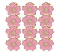 LIFKOME Broche à Vêtements 24 Pièces de Fleur, Broche Émaillée Motif Cerisier Rose, Insignes à Épingle pour Femmes, Décoration pour Paquet et Robe