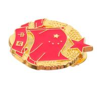 LIFKOME Broche à Vêtements Drapeau Chinois Vintage en Alliage Métallique Rouge Épingle à Revers Patriotique pour Fête Nationale Accessoire Décoratif Unisexe pour Manteau et Paquet