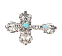 LIFKOME Broche de croix du milieu épingles à cheveux jouets professionnels broche croix épingle de costume broche de costume de mariage broche de col avec chaîne Alliage de zinc