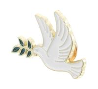 LIFKOME Broche de Paix Métal avec Rameau Olivier Badge Animaux Volants pour Sacs et Vêtements Épingle de Paix et Harmonie pour Femmes