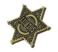 LIFKOME Broche Hexagonale En Alliage Rétro, Insigne Étoile Shérif Élégante, Accessoire Badge Unisexe Vintage Pour Vêtements Et Costume, Finition Métal Robuste, Style Western Adulte
