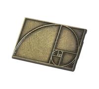 LIFKOME Broche Mathématique Rectangle Nombre d'Or Médiéval Badge Épingle Créatif pour Enseignants Amateurs d'Art Accessoire Élégant pour Fête des Enseignants et Événements Spéciaux
