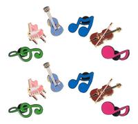 LIFKOME Broches Musicales 12 Pièces en Alliage Métallique Instruments Piano et Guitare, Badges Créatifs pour Paquet à Dos, Chapeaux et Vestes de Voyage