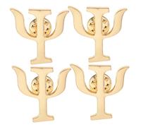 LIFKOME Broches Psychologue Lettres Grecques en Alliage Élégantes 4 Pièces Accessoires Mode Polyvalents Femmes Bureau Présent Symbolique