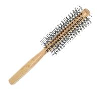 LIFKOME Brosse à Cheveux Ronde Petite pour Brushing Brosse à Boucler Compacte Bois avec Poils Nylon Volume et Style Faciles à Domicile