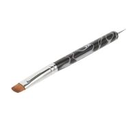 LIFKOME Brosse à Manucure Double Embout Taille 16 Noire Pinceau Nail Art Stylo à Points pour Femmes Usage Domestique Nail Art