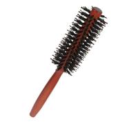 LIFKOME Brosse Cheveux Ronde Moyenne Poils de Sanglier avec Manche Bois Peigne pour Brushing Coiffage et Bouclage des Cheveux Raides et Bouclés