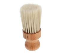 LIFKOME Brosse de Barbier à Manche Bois Brosse Coupe Cheveux Plumeau pour Nettoyage Cou Coiffeur Balai Cheveux Fournitures de Barbier