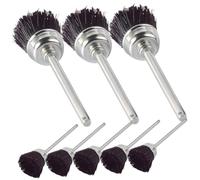 LIFKOME Brosse de Nettoyage pour Embout de Perceuse à Ongles 8 Pièces Petite Taille Noire pour Manucure Professionnelle et Domestique Usage Nail Art